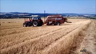 Lisování slámy/Baling straw | Zetor 16145 + Hesston 4700 | ZD Výčapy