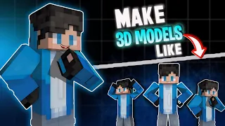 How to make minecraft 3D modelling in android 🤩 | Make 3d model like this full tutorial (Hindi)🔥