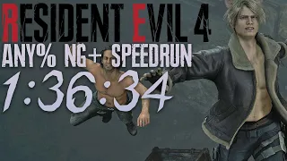 Resident Evil 4 (2023) Any% NG+ Speedrun in 1:36:34