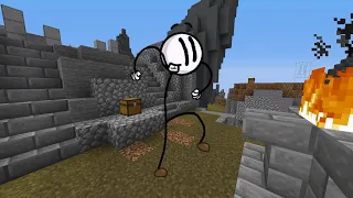 Henry Stickmin Distracts Skywars Player (meme)