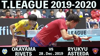 TableTennis |  Okayama Rivets vs Ryukyu Asteeda | Masataka Morizono,Cho Daeseong, Maharu Yoshimura