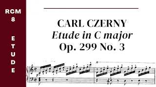 Carl Czerny: Etude in C major, Op. 299 No. 3 (RCM Level 8 Etude) with sheet music