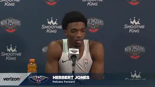 Herbert Jones on defending Trae Young | Pelicans Postgame Interviews 10/27/21