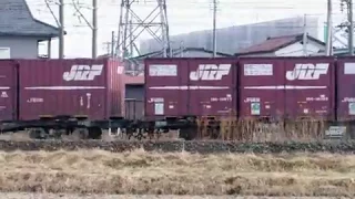 EH500金太郎貨物列車どうしの離合シーン＠宮城県岩沼市