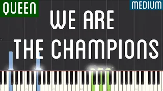 Queen - We Are The Champions Piano Tutorial | Medium