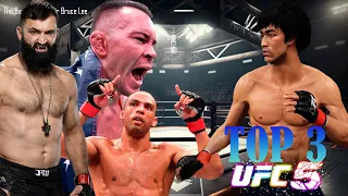 EA Sports UFC 5 | Top 3 Bruce Lee vs. vs everyone (PS5)
