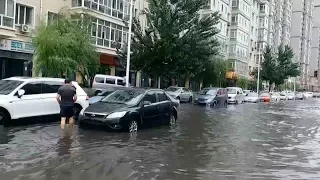 Heavy rain causes waterlogging in NE China's Heilongjiang Province