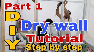 How to Install Dry Wall | DIY Dry Wall Installation | Paano Mag Install ng Metal Studs/Dry wall