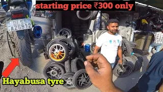 Second Hand Tyre all Bikes ! Cheapest Price😱 ! gokalpuri tyre market