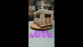 How to make a wooden toy, car, #shorts #short asmr wood