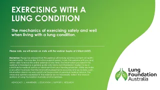 Live Well, Breathe Better: Exercising safely with a lung condition