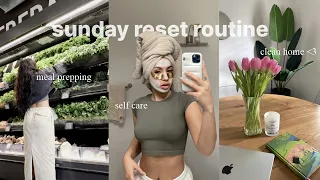 my sunday reset routine | self care, meal prep & deep cleaning motivation