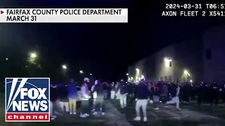 Crowds swarm Virginia police officers in 'street takeover'