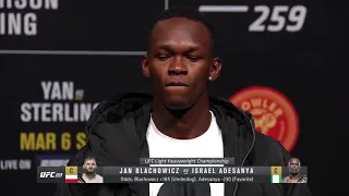 Jan Blachowicz vs Israel Adesanya Press Conference Face Off #Shorts