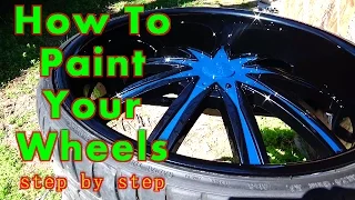 How To Paint Your Car Wheels A Two-Tone Color / ALLKANDY WET WET / Curb Rash Repair On Your Rims