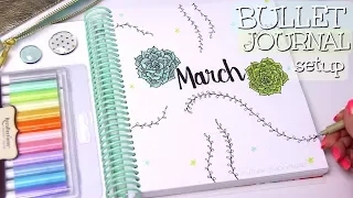PLAN WITH ME - March 2018 Bullet Journal Setup | SoCraftastic