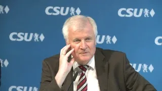 Pressekonferenz nach Parteivorstandssitzung mit Horst Seehofer, Markus Söder und Markus Blume