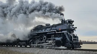 Chasing the Pere Marquette 1225, North Pole Express to Ashley, MI (11/25/2023)