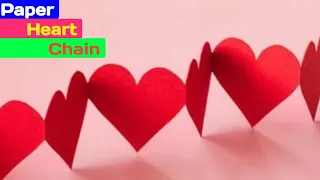 How To Make Paper Things - Paper Crafts Without Glue - Origami Heart Chain