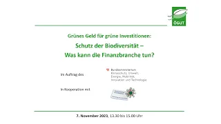 UZ49-Webinar: Schutz der Biodiversität – Was kann die Finanzbranche tun? - 7. November 2023