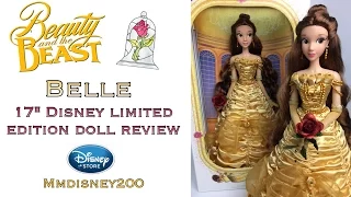 Disney Store Belle 17" Beauty and the Beast Limited Edition doll Review & Unboxing