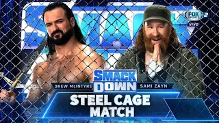 Drew McIntyre Vs Sami Zayn: Steel Cage Match - WWE SmackDown Español Latino: 29/05/2022