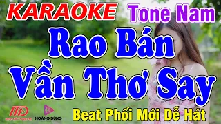 Rao Bán Vần Thơ Say Karaoke Tone Nam Beat Phối Mới Hay Dễ Hát