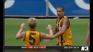 Lance Franklin's First ever AFL Match 2005 Hawthorn VS Richmond