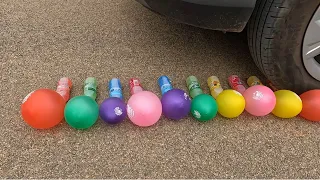 Experiment Car Vs Water Balloons Crushing by Car