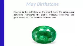 Birthstone Chart-List of Birthstone for each Month