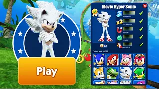 Sonic Dash - New Characters Unlocked - Movie Hyper Sonic - All Characters Unlocked - Run Gameplay