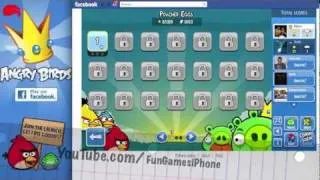 Angry Birds facebook level 1-1 Poached Eggs Walkthrough 3 stars gameplay video turorial Imac HD