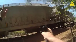 Bodycam: Railroad Police SHOOTOUT With Armed Robbery Suspect. Westover, MD. April 25, 2022.