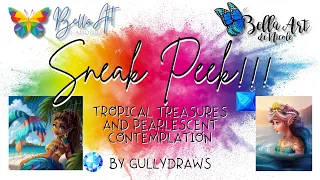 SNEAK PEEK of Tropical Treasures and Pearlescent Contemplation by Gullydraws