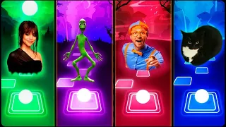 Wednesday Dance vs Alien Dance vs Blippi vs Maxwell Cat | Tiles Hop EDM Rush!