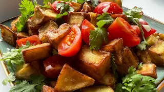 Обалденный  салат с хрустящими баклажанами. Быстрый вкусный салат. Салат с баклажанами.