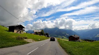 Driving the Col des Saisies, France