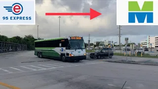 Riding Miami-Dade Transit Metrobus Route 95 Express Bus to Santa Clara (Front Window View)