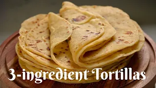 EASIEST EVER 3 INGREDIENT TORTILLAS: Surprisingly Simple to Make Using Flour, Heavy Cream & Salt