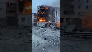 Russians are bombing civilian buildings town of Borodyanka