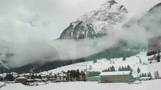 Switzerland Scenery # # 22 ASMR Snow mountains via train to St Moritz #瑞士的風景 #스위스 경관  #スイスの風景