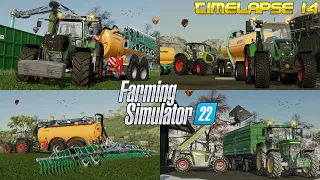 Spreading SLURRY with FENDT POWER! 😎💩🚜💨 DISASTER in the WHEAT FIELD? 😱 | [FS22] - Timelapse #14