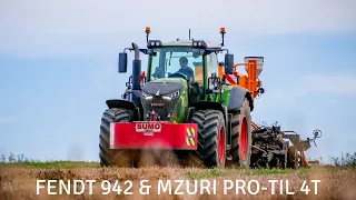 FENDT 942 & MZURI PRO-TIL 4T Drilling Wheat For Marshall Farms