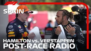 Hamilton & Verstappen's Post-Race Radio Reaction | 2021 Spanish Grand Prix