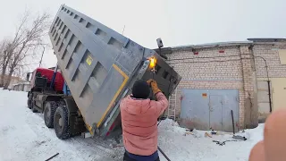 Ремонт самосвального борта Шахман / погнул, загнул борта на самосвале / Камаз, маз, ман