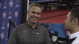 2016 Peach Bowl: Washington head coach Chris Petersen talks 'Built for Life', road to CFP Semifinal