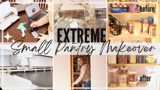 NEW! 2024 SMALL PANTRY ORGANIZATION IDEAS | EXTREME Clean Declutter + Organize with me