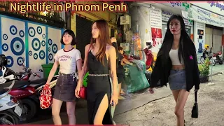 Nightlife    How is Phnom Penh, Cambodia now? Walking Street nightlife scene. So many beauties!2024