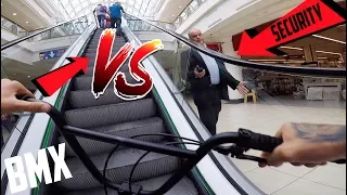 RIDING BMX INSIDE A MALL! **FUNNY**