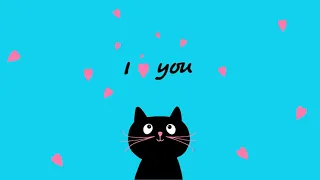 #Футаж влюбленный котик ◄4K•HD► #Footage cat in love